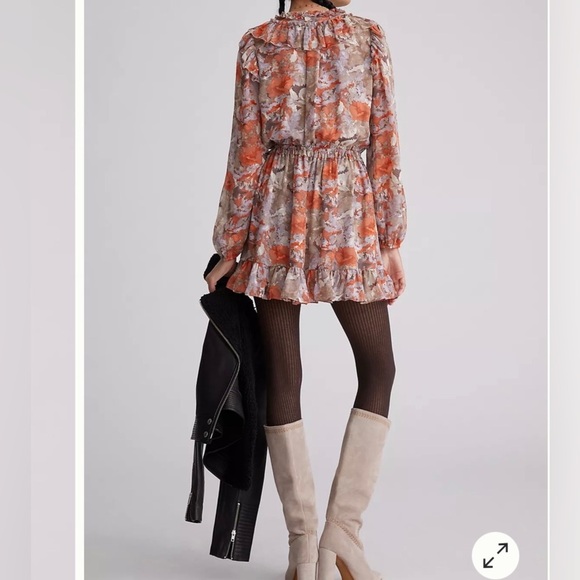NWOT current air Ruffled Floral Mini Dress Xs - Picture 3 of 7